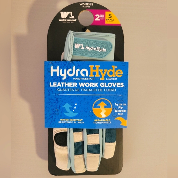 NEW Wells Lamont Leather Work Gloves, Water Resistant, Size Small, 2 Pairs - Picture 2 of 6
